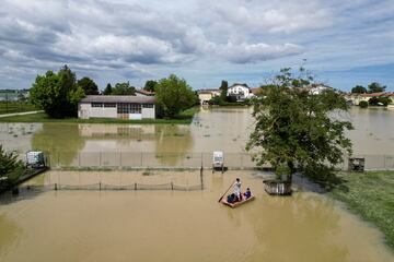 Inundaciones en San Pancrazio, cerca de Ravenna, en Emilia-Romaña.