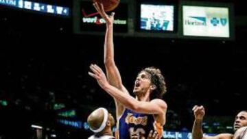 Gasol en un momento del partido