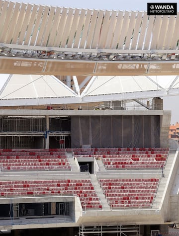 Nuevas imágenes en las obras del Wanda Metropolitano