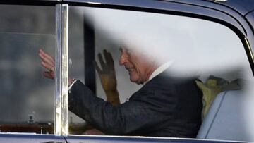 King Charles III leaves St Giles' Cathedral, Edinburgh, after taking part in a vigil as Queen Elizabeth II's coffin lies at rest. Picture date: Monday September 12, 2022. (Photo by Jacob King/PA Images via Getty Images)