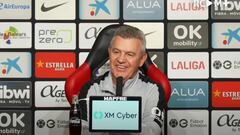 Javier Aguirre, entrenador del Mallorca, en la rueda de prensa previa al partido contra el Almería en Son Moix.