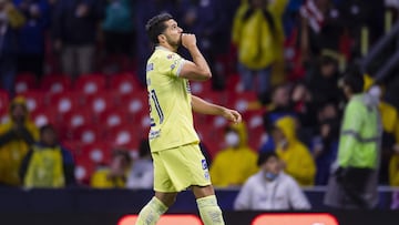 Henry Martin celebrates his goal 1-0 of America during the game America vs FC Juarez, corresponding Round 07 the Torneo Apertura 2022 of the Liga BBVA MX at Azteca Stadium, on August 07, 2022.
<br><br>
Henry Martin celwbra su gol 1-0 de America durante el partido America vs FC Juarez, correspondiente a la Jornada 07 del Torneo Apertura 2022 de la Liga BBVA MX en el Estadio Azteca el 07 de Agosto de 2022.