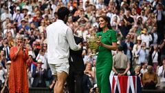 The Princess of Wales was on trophy presentation duty last year and will again watch Carlos Alcaraz face Novak Djokovic on Centre Court.