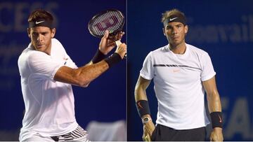 El tenista español Rafael Nadal, y el argentino Juan Martín Del Potro son algunas de las figuras que jugarán el Abierto Mexicano el próximo año.