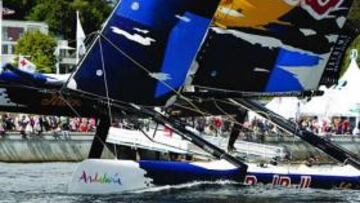 El Red Bull en Almería con el español David Vera en la tripulación.