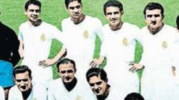 <b>LA PRIMERA. </b>Este es el equipo que ganó la primera Copa de Europa del Real Madrid en París.