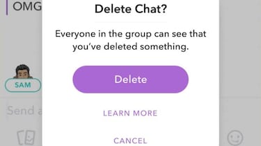Cómo se puede eliminar un mensaje privado de Snapchat