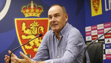 Víctor Fernández, durante su conferencia de prensa de este mediodía.