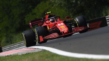 Carlos Sainz (Ferrari SF21). Hungaroring, Hungr&iacute;a. F1 2021.