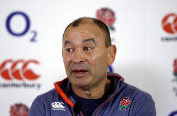 England head coach Eddie Jones during the press conference.