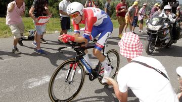 Tom Dumoulin, en una crono del Tour. 