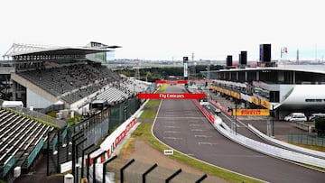 Recta principal del circuito de Suzuka.