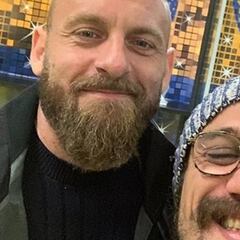 Dani Osvaldo volvió al vestuario de Boca para visitar a su amigo Daniele De Rossi