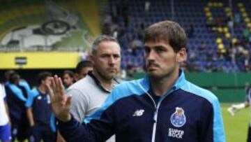 Iker Casillas en un entrenamiento del Oporto.