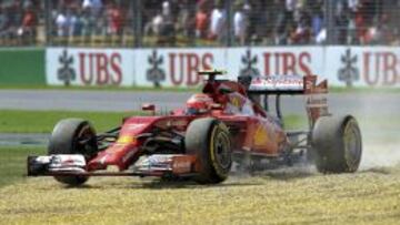 Un sábado complicado para Raikkonen.