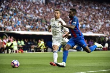 Cristiano Ronaldo y Samuel Umtiti