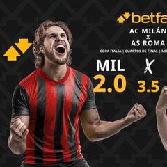 AC Milan vs. AS Roma: horario, dónde ver, pronósticos y cuadro