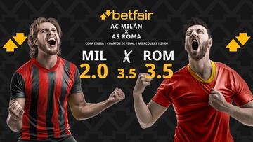 AC Milan vs. AS Roma: horario, dónde ver, pronósticos y cuadro