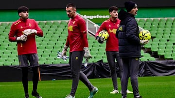 Plamen Andreev, Álvaro Jiménez, Laro Gómez y Pedro Dorronsoro, del Racing.