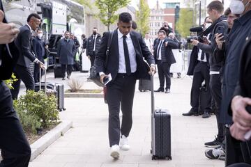 Rodrygo a su llegada. 