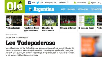 La prensa internacional venera a Messi: "Leo Todopoderoso"