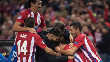 Griezmann celebra su segundo gol con el equipo. 