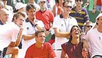 <b>ALEGRÍA. </b>España celebra su pase a la final de la Copa Davis.