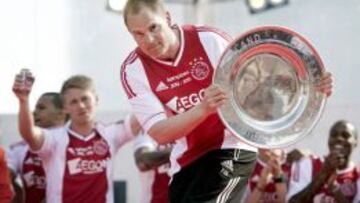 Frank de Boer celebrando el título holandés el 5 de mayo.