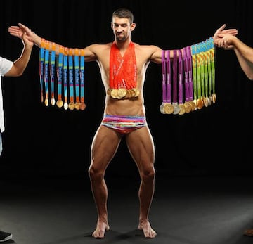 Michael Phelps, y sus 28 medallas.