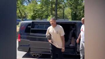 La cara de Mbappé al volver a las instalaciones del PSG