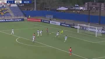 Martín Jiménez tiene 16 años y marcó el gol que todo chileno sueña hacerle a Argentina: ¡imparable!