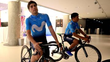 Mikel Landa juanto a Nairo Quintana, juntos en el Movistar.