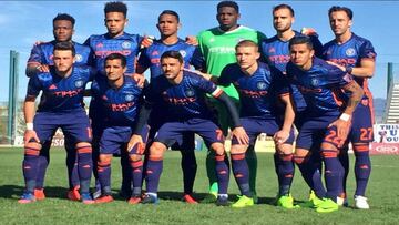 Yangel Herrera posa en el once inicial del New York City contra el Sporting Kansas City.