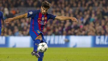 André Gomes durante un partido de la Champions League.