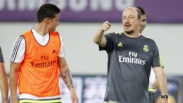 "James debe tener paciencia, le tuve que frenar con Benítez"