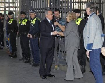 Manuela Carmena recibe a Florentino Pérez. 