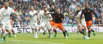 Carvajal, Nacho y Santi Mina.