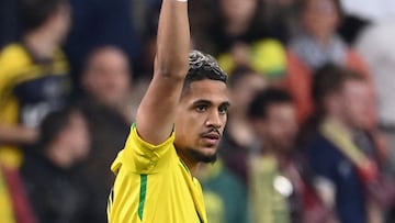 Ludovic Blas jugador del Nantes celebra el gol en la final de la Copa de Francia frente al Niza.