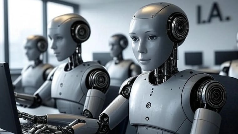 A graphic representation of AI and human interaction
