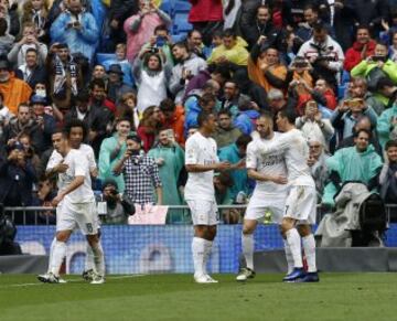 Cristiano marca el primer gol del partido.