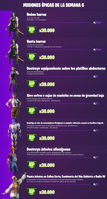 Fortnite Temporada 7: Misiones &Eacute;picas de la Semana 6