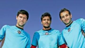 <b>PREPARADOS. </b>Nacho, Munúa y Stuani se muestran confiados de no desagradar en el retorno a la élite de los granotas.