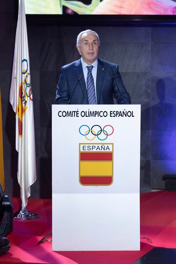 Alejandro Blanco, presidente del COE, durante su intervención en la gala.