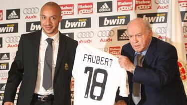 Presentación de Faubert en el Real Madrid.