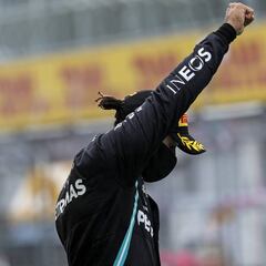 Lewis Hamilton, estandarte del 'Black Power' en el podio