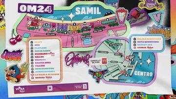 Mapa O Marisquiño 2024 Playa Samil Vigo Skate BMX Flatland Breaking Graffiti Música Gallos