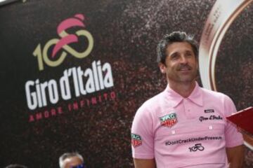 El actor Patrick Dempsey, invitado especial en esta etapa del Giro 100.