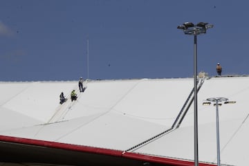 Después de la fiesta, continúan las obras en el Wanda Metropolitano