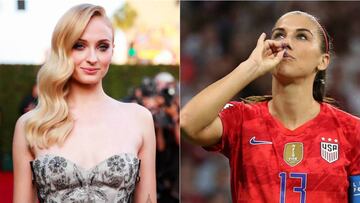 Sophie Turner, estrella de &quot;Game of Throns&quot;, sali&oacute; a al defensa de la delantera estadounidense tras su festejo con el t&eacute;, pues Morgan lo hizo como un homenaje.