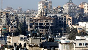 Destroyed and damaged buildings of the Islamic University are seen in the aftermath of Israeli strikes amid the ongoing conflict between Israel and the Palestinian Islamist group Hamas in Gaza, October 13, 2023. REUTERS/Saleh Salem